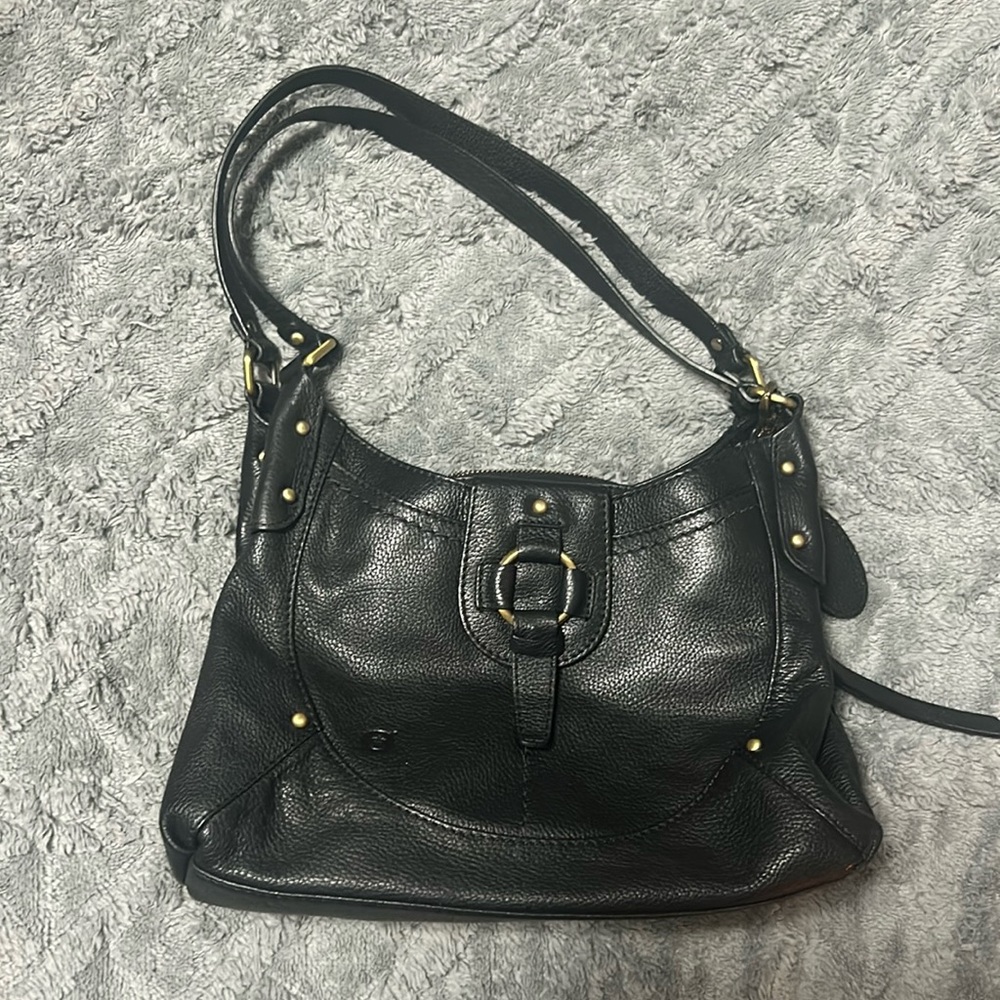 Black Leather Born Handbag